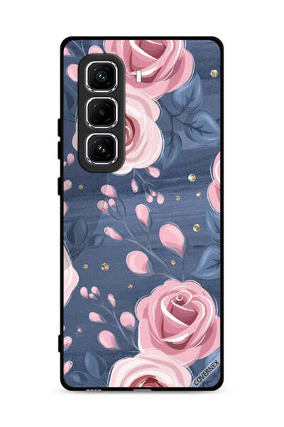 Covernex غطاء حماية لهاتف Infinix Hot 50 Pro Plus 4G بنقشة الورود والأوراق