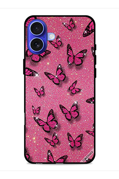 Covernex غطاء حماية لهاتف Apple iPhone 16 Plus برسومات لامعة وفراشات