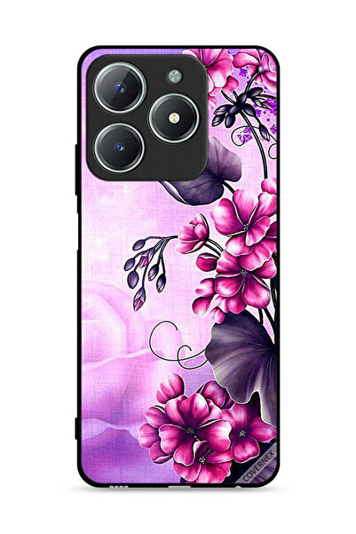 Covernex غطاء حماية لهاتف Realme C61 4G بخلفية زهور رومانسية