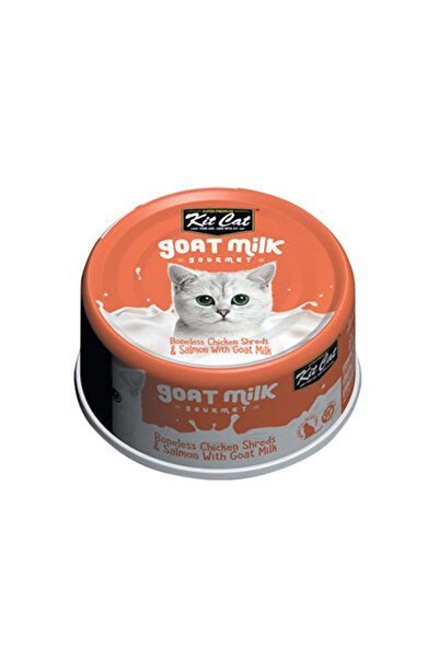 Kit Cat كارتون كيت كات حليب الماعز دجاج وسلمون بدون عظم 24 قطعة