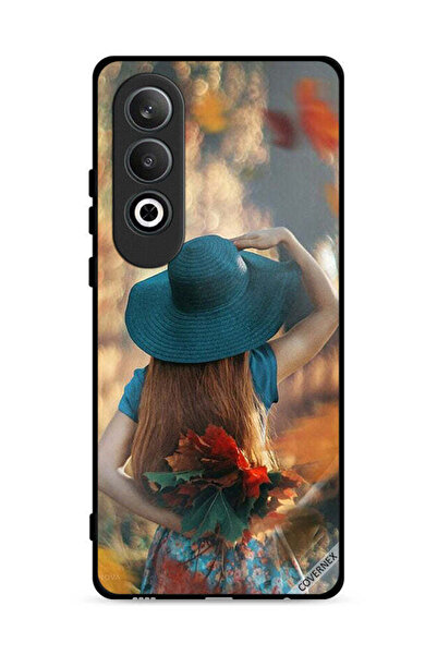Covernex غطاء حماية لهاتف OnePlus Nord CE4 5G بنقشة فتاة قبعة تخفي أوراق الحب