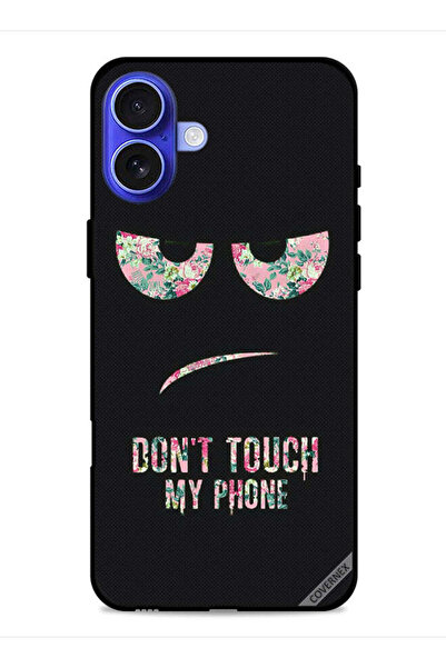 Covernex غطاء حماية لجهاز Apple iPhone 16 مطبوع عليه عبارة "لا تلمس هاتفي"