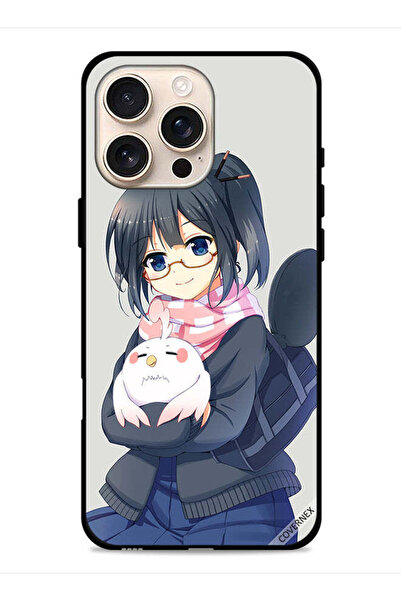 Covernex غطاء حماية لجهاز Apple iPhone 16 Pro Max بتصميم فتاة تحمل حيوانًا أل...