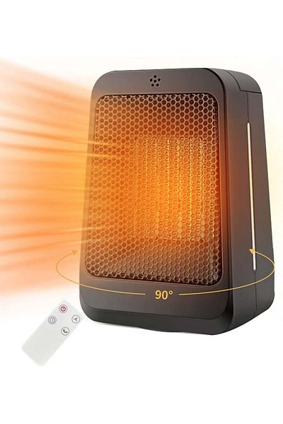 Dsplopk Ventilator, 90 de grade, telecomandă, negru, 1200 W, 22 x 15 x 11 cm