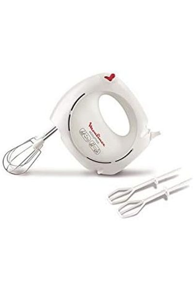 Moulinex Hand Mixer | Easy Max Hand Mixer | 200 W | 5 speeds | White | Plastic/Stainless Steel | 2 Y