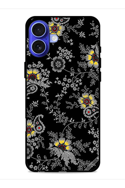 Covernex غطاء حماية لجهاز Apple iPhone 16 بخلفية زهور فنية