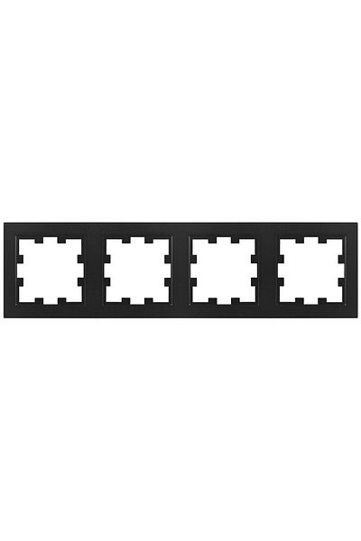 PANASONIC Karre Plus 55 FS 4-module horizontal frame Black