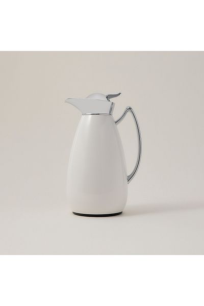 Dallaty steel vauum flask white & chrome 1L