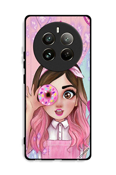 Covernex غطاء حماية لهاتف Realme 12 Pro 5G برسومات فتاة محبة للدونات