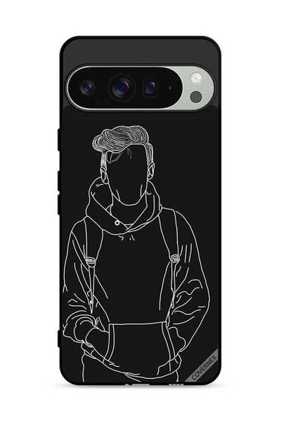 Covernex غطاء حماية لجهاز جوجل بيكسل 9 برو، رسم لشخصية فتى يرتدي جاكيت