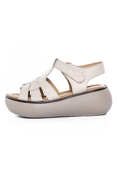 advancer Sandale Dama cu Platforma FF03 Crem |