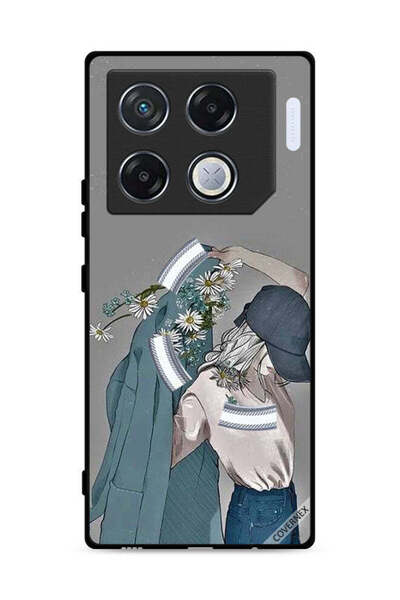 Covernex غطاء حماية لهاتف Infinix GT 20 Pro 5G، رسم فتاة ترتدي معطفًا