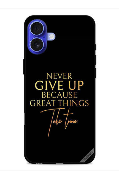 Covernex غطاء حماية لجهاز Apple iPhone 16 Plus لا تستسلم أبدًا لأن الأشياء ال...