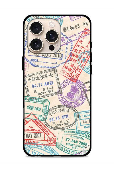 Covernex غطاء حماية لجهاز Apple iPhone 16 Pro Max بنمط طوابع السفر