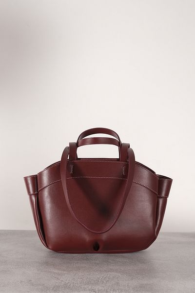 Çantacımstore Women's Leather Tote Bag 1407 Claret Red