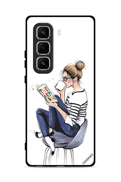 Covernex غطاء حماية لهاتف Infinix Hot 50 Pro Plus 4G بطبعة كتاب قراءة الفن