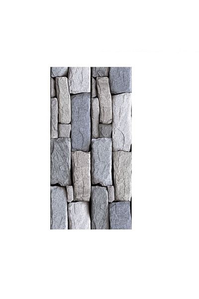 divendi-ro Set 5 x self-adhesive decorative wallpaper, soft foam, strong adhesive, 30x60cm, gray, stone pattern