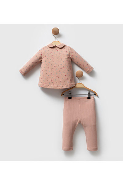 Cassiope Floral Printed Collar Double Suit