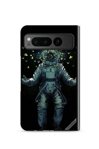 Covernex غطاء حماية لهاتف جوجل بيكسل فولد 5G، رائد فضاء وفراشات