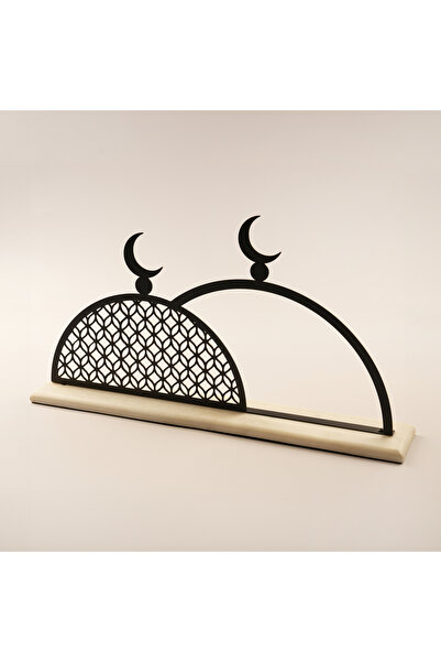 Lucerna قطعة ديكور رمضانية أكريليك مميزة، أزرق 8.5*8.5*25 سم