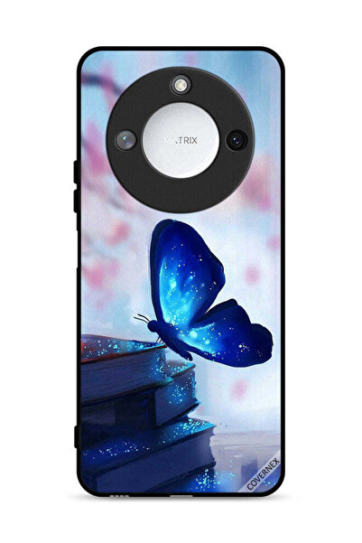 Covernex غطاء حماية لهاتف Honor X60 5G بتصميم فراشة جالسة على كتاب