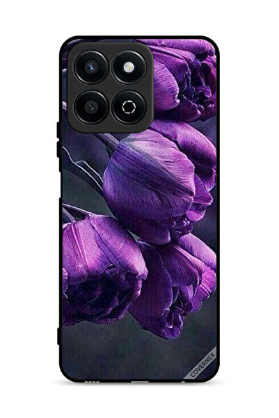 Covernex غطاء حماية لهاتف Honor Play 60 Plus 5G بنقشة زهور داكنة