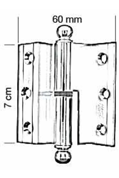 Genel Markalar Alüminyum Cumbalı Menteşe Sağ 7cm 2 Yıl Sağ Kapı Alüminyum TR