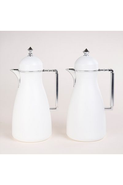 Dallaty white plastic flask 1L 2 pcs