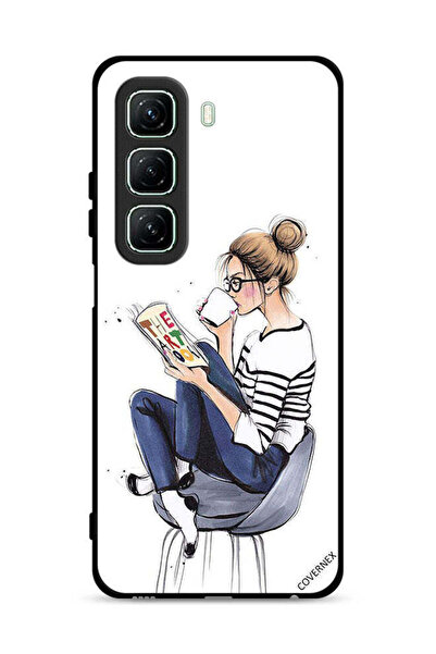 Covernex غطاء حماية لهاتف Infinix Hot 50 5G بطبعة كتاب قراءة الفن