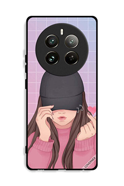 Covernex غطاء حماية لهاتف Realme 12 Pro Plus 5G بطبعة Snap Love Cap Girl