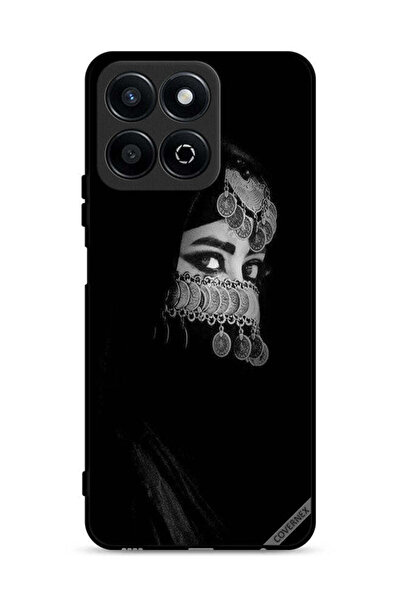 Covernex غطاء حماية لهاتف Honor X7c 4G بعيون جميلة ووجه فتاة مزين بمجوهرات