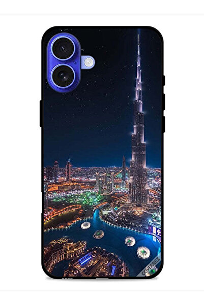 Covernex غطاء حماية لجهاز Apple iPhone 16 بمنظر ليلي لوسط المدينة