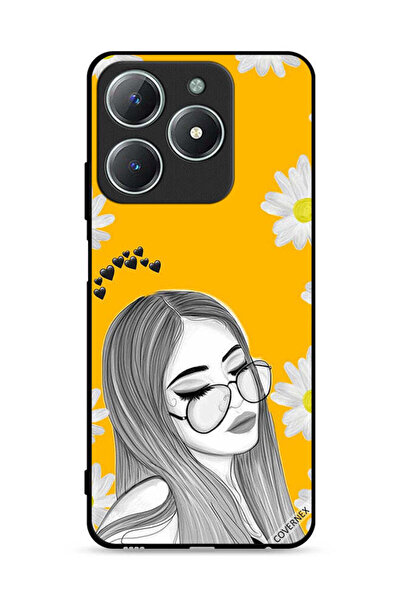 Covernex غطاء حماية لهاتف Realme C63 4G برسومات فنية لفتاة ونظارات