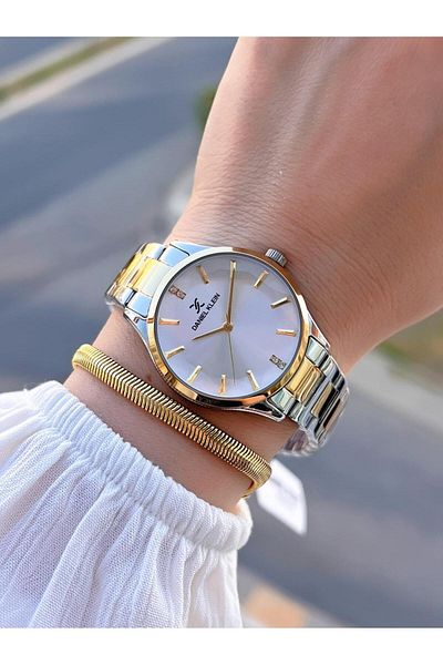 Daniel Klein Women's Wrist Watch+Bracelet with Special Cut Glass 3 Atm Water Resistant 2 Years Warranty V10925.3