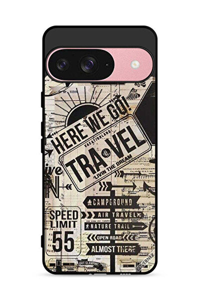 Covernex غطاء حماية لجهاز Google Pixel 9 مطبوع عليه عبارة Here We Go Travel