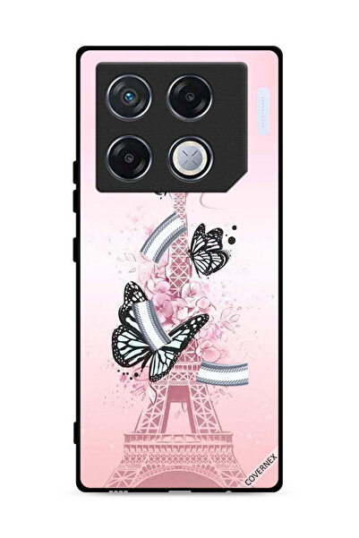 Covernex غطاء حماية لهاتف Infinix GT 20 Pro 5G بنقشة فراشات على برج إيفل