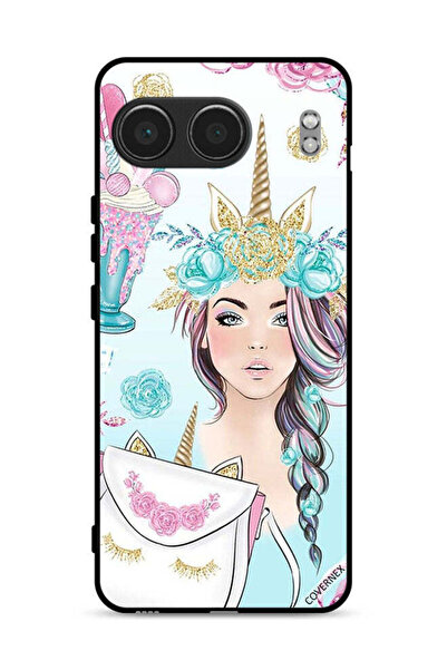 Covernex OnePlus Nord 4 5G Protective Case Cover Eyelashes On Bag & Unicorn Girl
