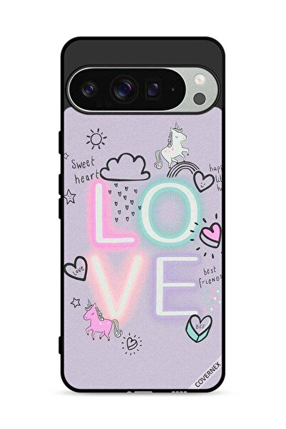 Covernex غطاء حماية لجهاز Google Pixel 9 Pro بتصميم قلب جميل ووحيد القرن