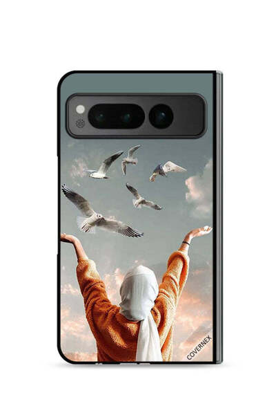 Covernex غطاء حماية لهاتف جوجل بيكسل فولد 5G بطبعة طيور طائرة