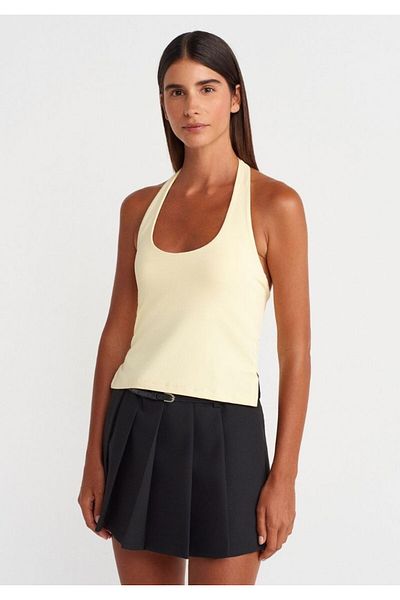 Dilvin 31753 Knit Halter Neck Top