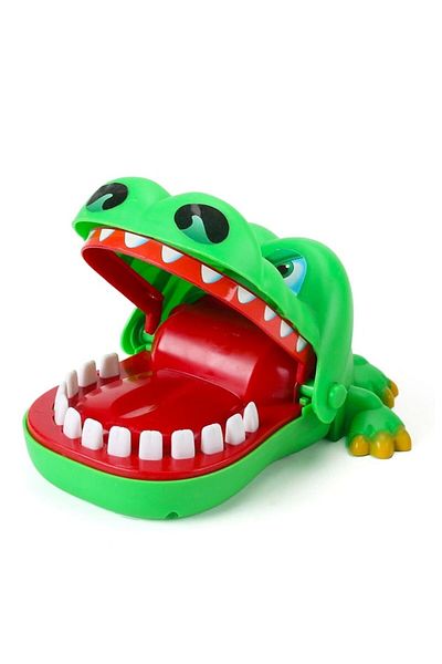 PİCCOLO Interactive Children's Game Croco, Dentist Crocodile Model, Plastic, Green