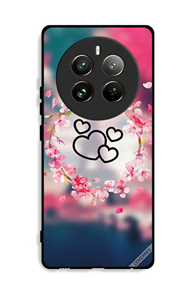 Covernex غطاء حماية لهاتف Realme 12 Pro 5G بتصميم قلوب ومشبك فني