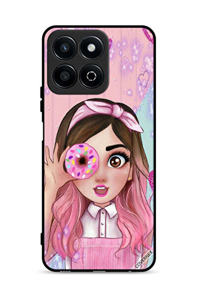 Covernex غطاء حماية لهاتف Honor X7c 4G برسومات فتاة محبة للدونات