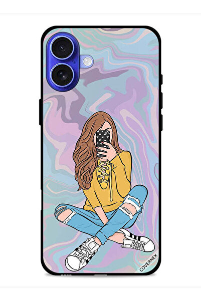 Covernex غطاء حماية لجهاز آيفون 16 من آبل، صورة فتاة تلتقط صورة