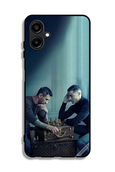 Covernex غطاء حماية لهاتف سامسونج جالاكسي M06 5G ميسي ضد رونالدو يلعبان الشطرنج