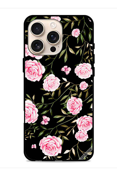 Covernex غطاء حماية لجهاز Apple iPhone 16 Pro Max وردي في باقات من الأوراق ال...