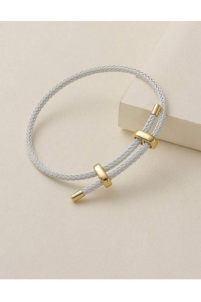 Özce Steel Adjustable Rope Braided Bracelet (Color Variation)