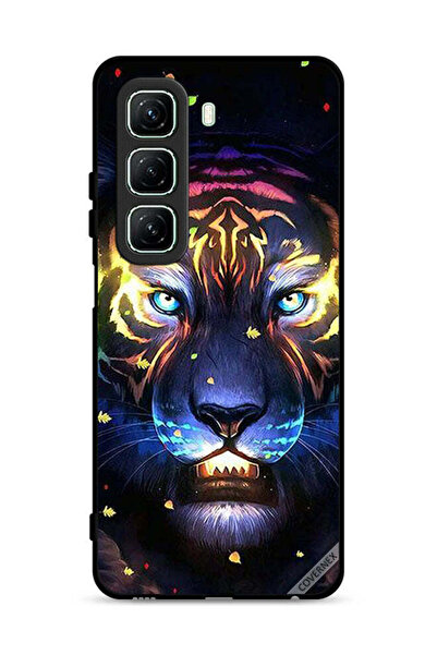 Covernex غطاء حماية لهاتف Infinix Hot 50 5G بتصميم أسد ومشبك فني