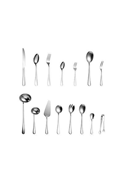 Trendy's Set tacamuri din inox,72 piese cu diplomat, TRENDY’S, crom