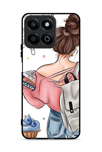 Covernex غطاء حماية لهاتف Honor Play 60 Plus 5G بتصميم كتب وفن يد فتاة
